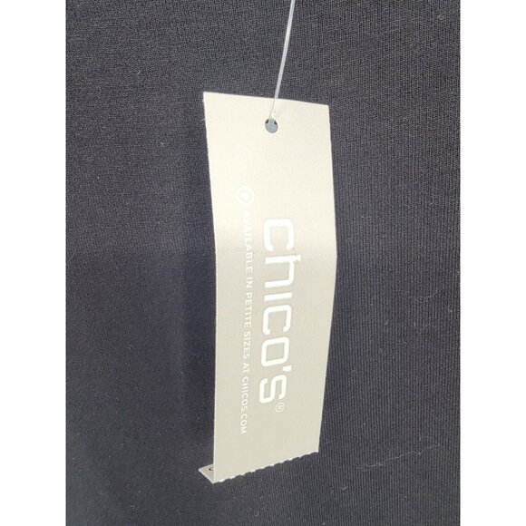 Chico's Size 4 Maxi Dress Black Sleeveless Knit NWT - Picture 4 of 6